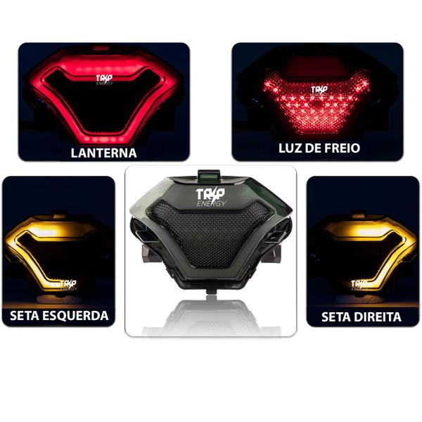 Imagem de Lanterna Traseira Mt03 R3 Personalizada Led E Seta Embutida Sequencial