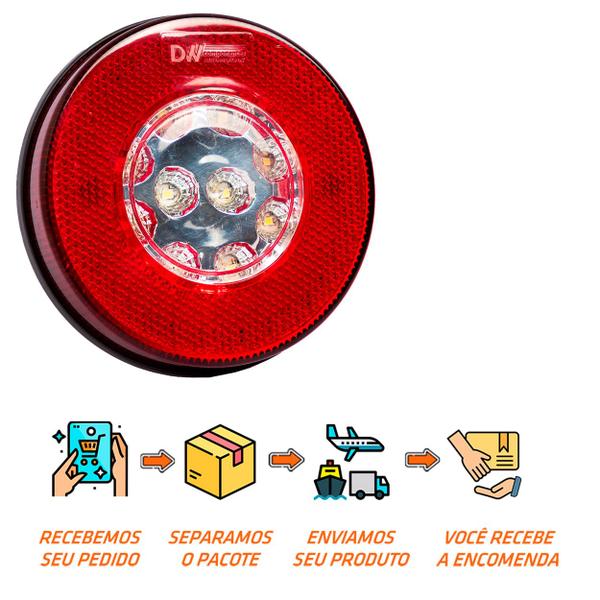 Imagem de Lanterna Traseira Noma LED 125mm Corujinha Luz de Ré