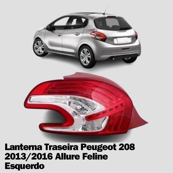 Imagem de Lanterna Traseira Peugeot 208 2013 a 2018 Allure Feline Active Lado Esquerdo