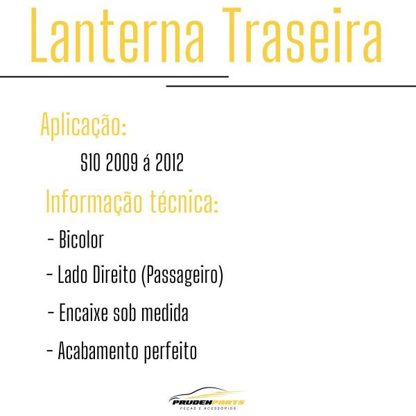 Imagem de Lanterna traseira s10 2009 á 2012 lado direito bicolor