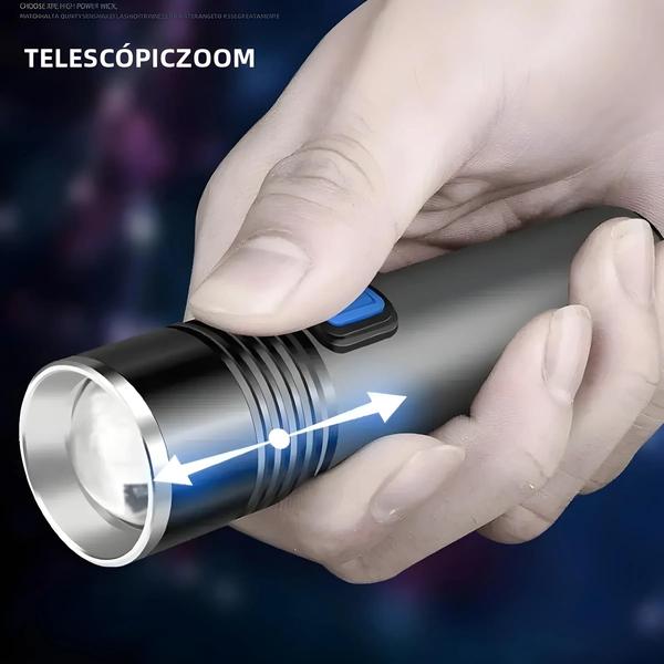 Lanterna UV Blacklight 395nm Recarregável via USB com Zoom - Para Cura de Resina e Detecção de Urina Imagem de Lanterna UV Blacklight 395nm Recarregável via USB com Zoom - Para Cura de Resina e Detecção de Urina