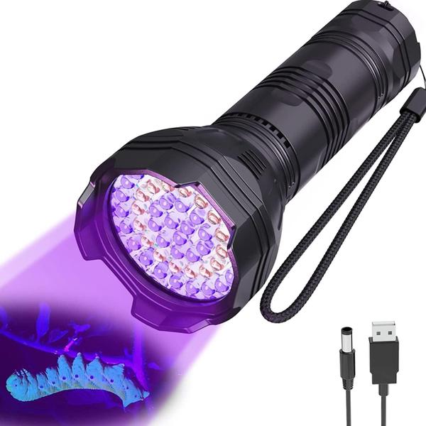 Imagem de Lanterna UV Blacklight com bateria recarregável MINORZ 51 LEDs