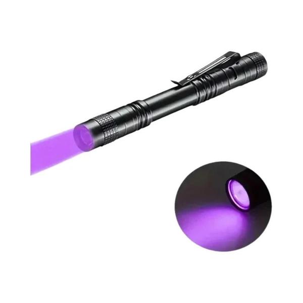 Imagem de Lanterna Uv Portátil 365nm, Tocha Ultravioleta Com Clipe De Caneta, Detector De Urina De Animal De