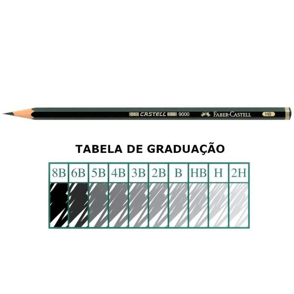 Imagem de Lápis 9000 8b Castell (regente) 90008 Faber-castell - 12un