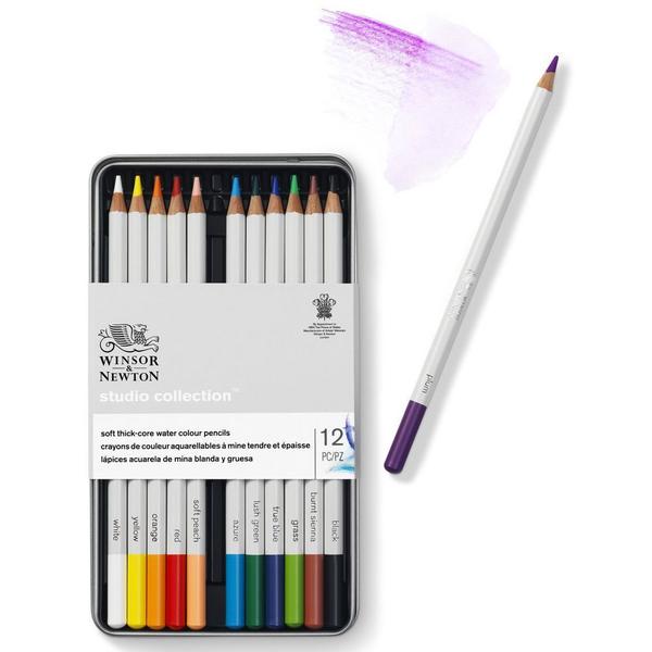 Imagem de Lápis Aquarelável Winsor & Newton Studio Collection 12 Cores