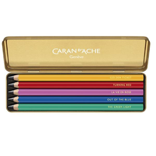 Imagem de Lapis Caran d'Ache HB Maxi Rainbow Estojo com 5