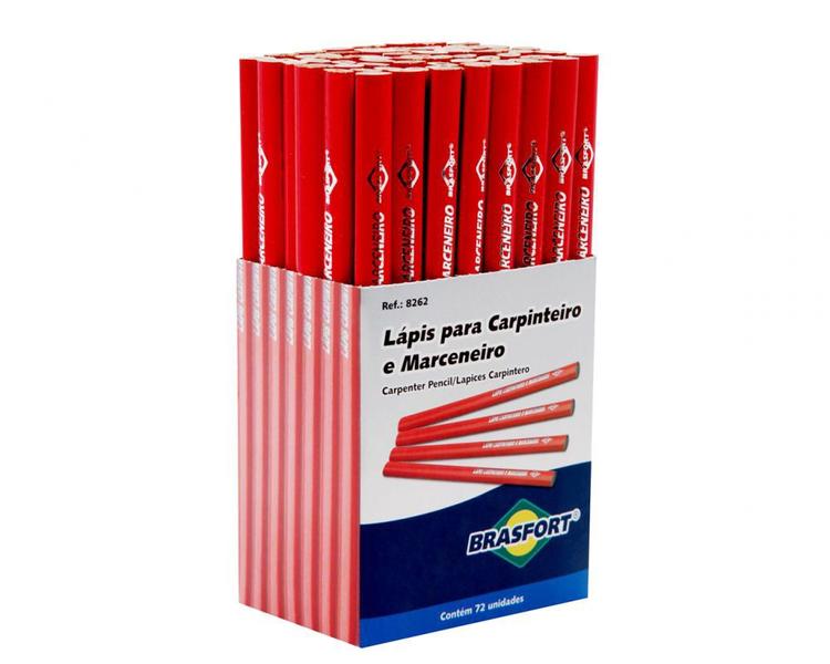 Imagem de Lapis Carpinteiro Brasfort c/72pcs