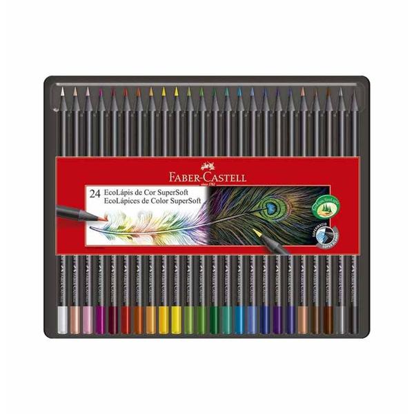 Imagem de Lapis cor inteiro c/24 cores eco supersoft  / un / faber 