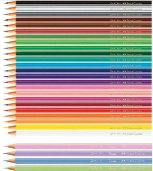 Imagem de Lápis de Cor 24 Cores + 4 Tons Pastel Faber Castell