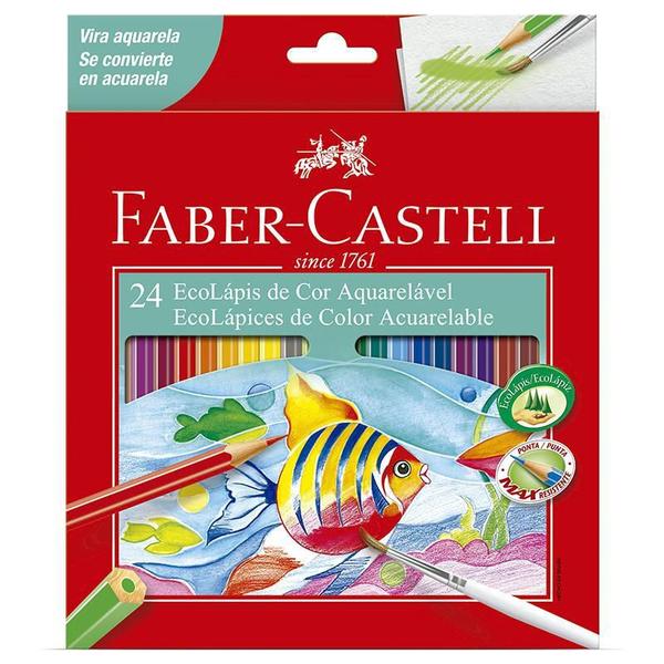 Imagem de Lápis de cor 24 cores aquarelável 120224G Faber Castell