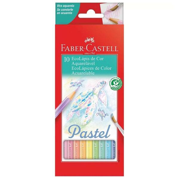 Imagem de Lápis De Cor Aquarela 10 Cores Pastel Faber Castell