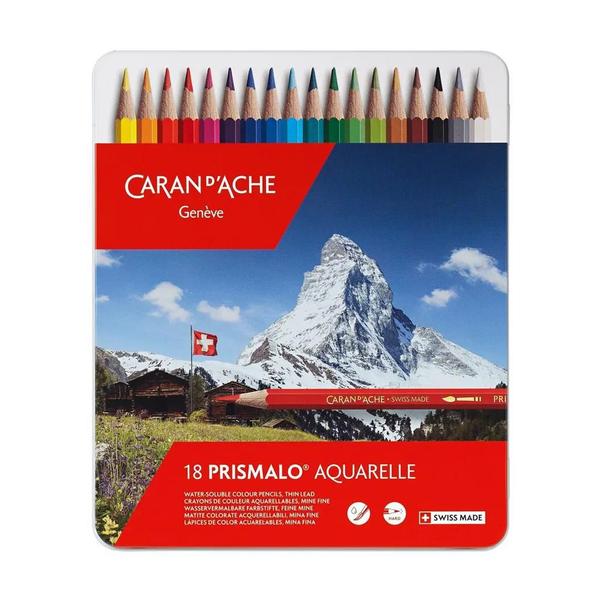 Imagem de Lápis De Cor Aquarelável Caran D'Ache Prismalo 18 Cores