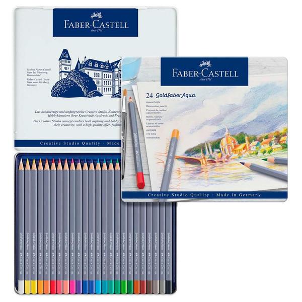 Imagem de Lápis de Cor Aquarelável Faber Castell Goldfaber 24 Cores