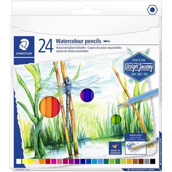 Imagem de Lápis de Cor Aquarelavel Staedtler 24 Cores Hexagonal 14610c