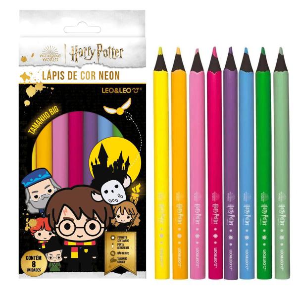 Imagem de Lápis de Cor BIG 8 Cores Tons Neon Harry Potter Leo&Leo