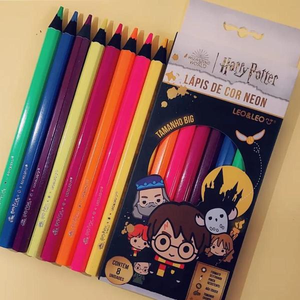 Imagem de Lápis de Cor BIG 8 Cores Tons Neon Harry Potter Leo&Leo