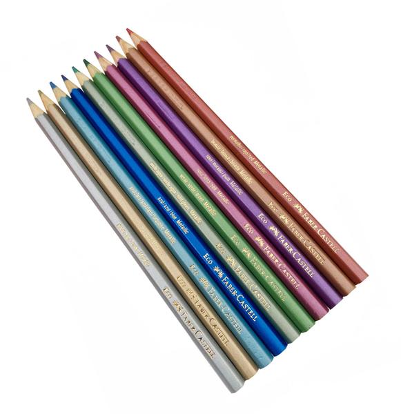 Imagem de Lápis De Cor Brilhante Metálico 10 Cores Faber Castell