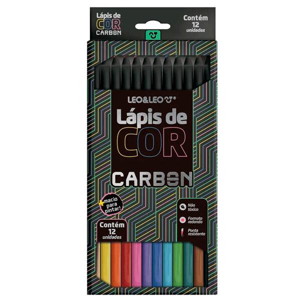 Imagem de Lápis de Cor Carbon 12 Cores - Leo&Leo