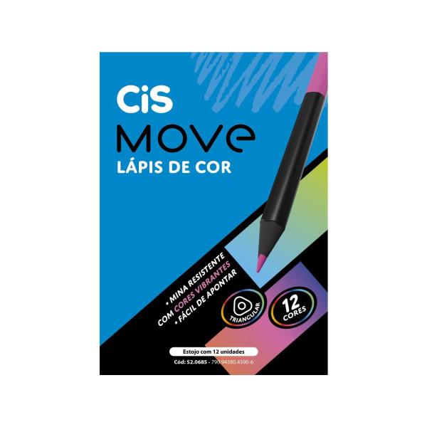 Imagem de Lápis de Cor Cis Move 12 Cores Design Moderno