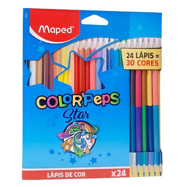 Imagem de Lápis De Cor Color Peps Star 24 Unidades e 30 cores - Maped