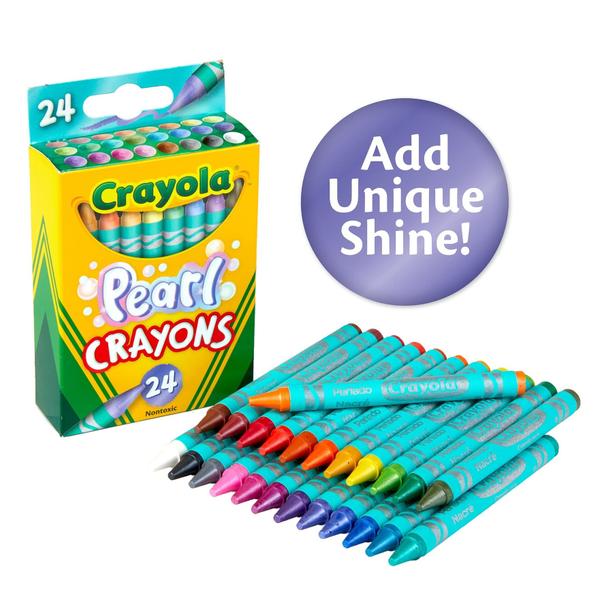 Imagem de Lápis de cor Crayola Pearl 24 unidades, cores peroladas para crianças