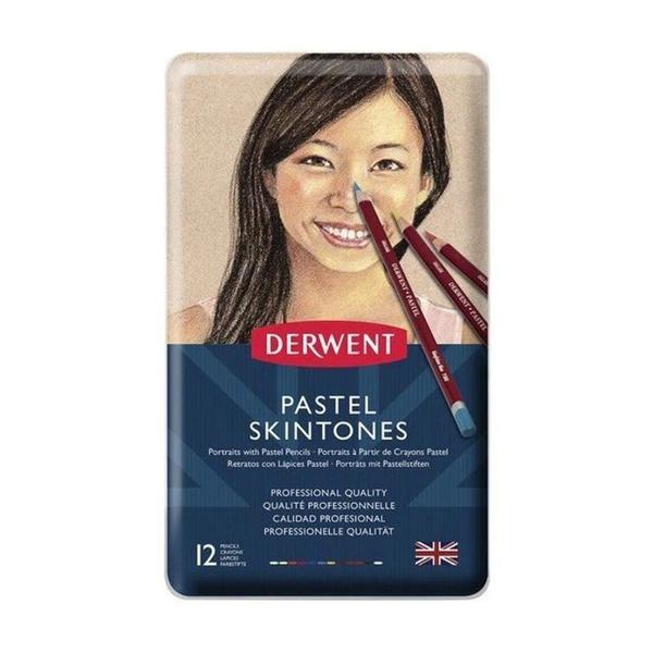Imagem de Lápis de Cor Derwent Pastel Pencils Portrait Lata 12 Cores