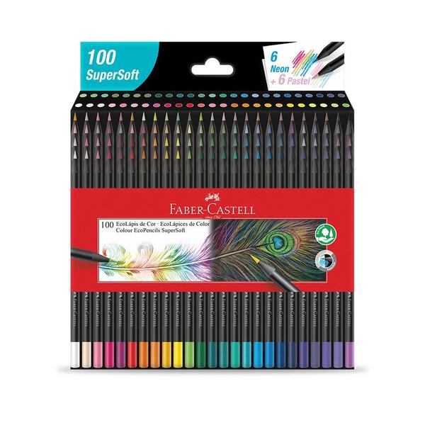 Imagem de Lápis de Cor EcoLápis SuperSoft 100 Cores Faber-Castell