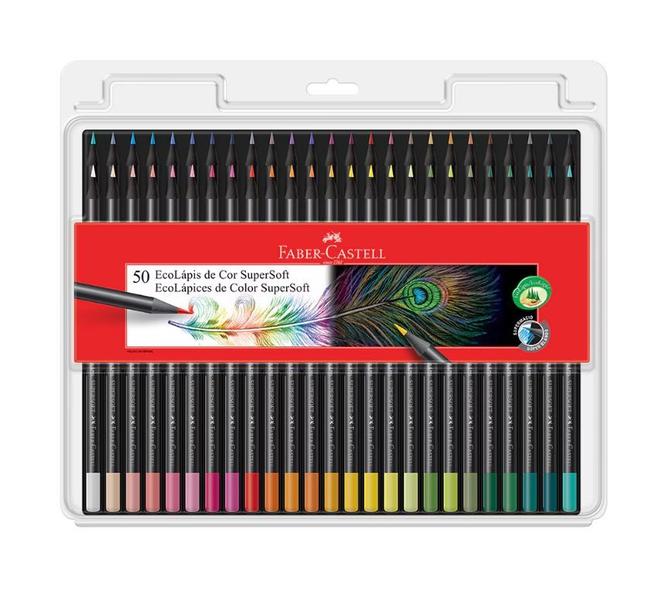 Imagem de Lápis de Cor EcoLápis SuperSoft 50 Cores Faber-Castell