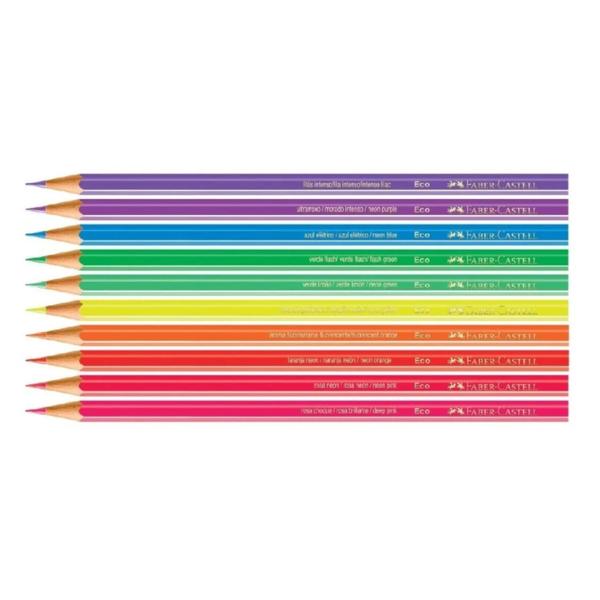 Imagem de Lápis de Cor Ecolápis Tons Neon 10 Cores - Faber-Castell