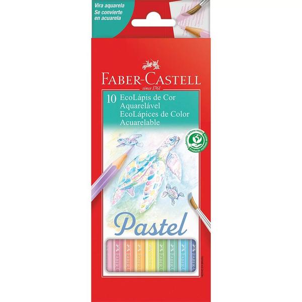Imagem de Lápis De Cor Faber-castell 10 Cores Pastel Aquarelável