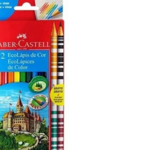 Imagem de Lapis de Cor Faber Castell 10 Ecolápis e 2 Bicolores