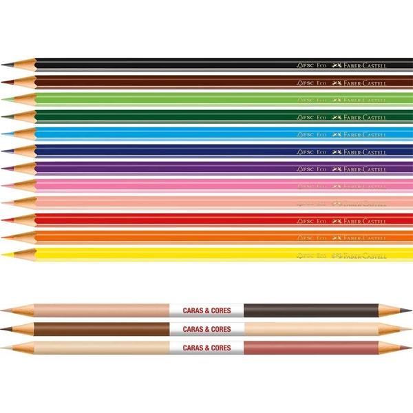 Imagem de Lapis De Cor Faber Castell Caras&cores 12 Cores 6 Tons Pele