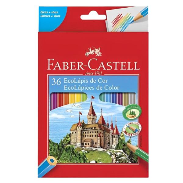 Imagem de Lápis de Cor Faber Castell Ecolapis 36 Cores Sextavado