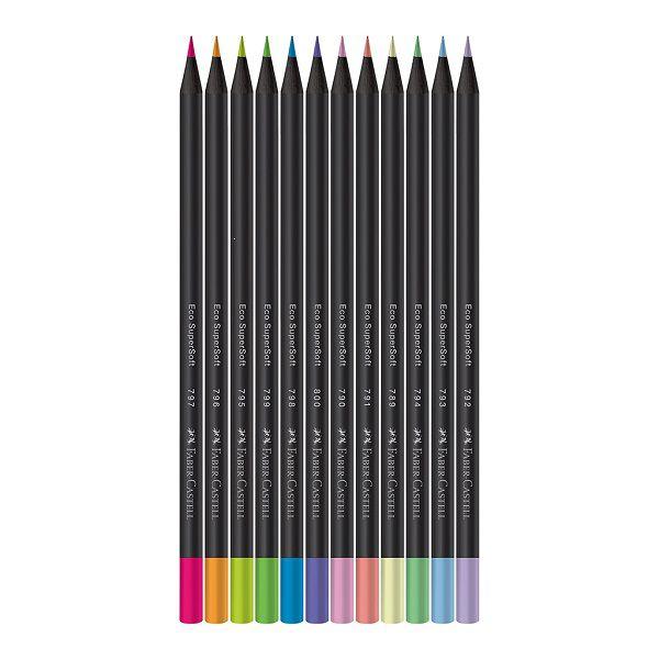 Imagem de Lápis de Cor Faber Castell Super Soft 12 Cores Neon Pastel