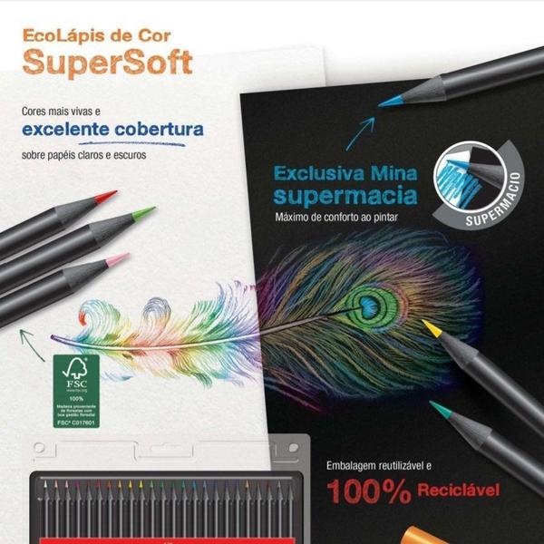 Imagem de Lápis De Cor Faber Castell Super Soft com 24 cores