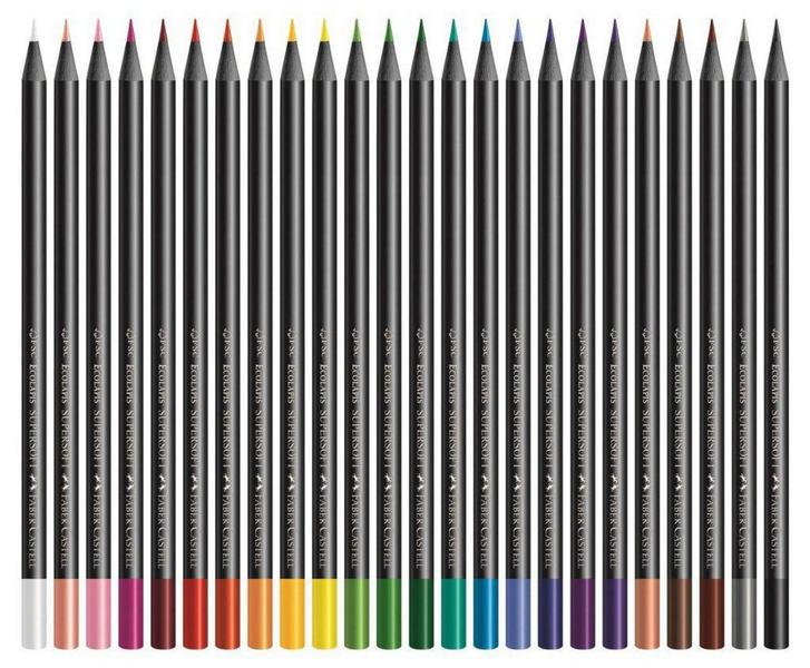 Imagem de Lápis De Cor Faber Castell Super Soft com 24 cores