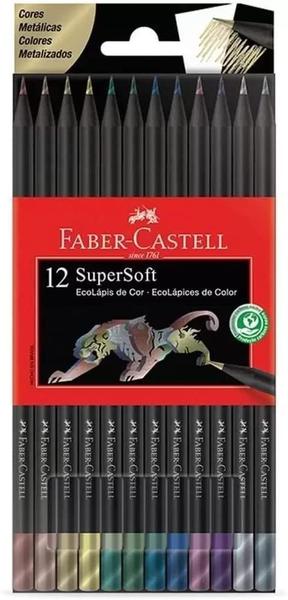 Imagem de Lápis de cor Faber Castell super soft tons metálicos 12cores