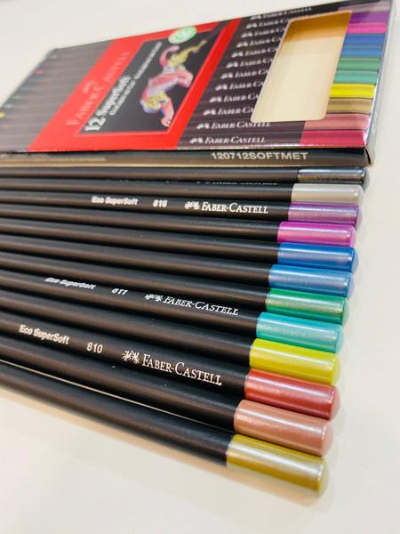 Imagem de Lápis De Cor Faber-castell Supersoft 12 Cores Metálicas