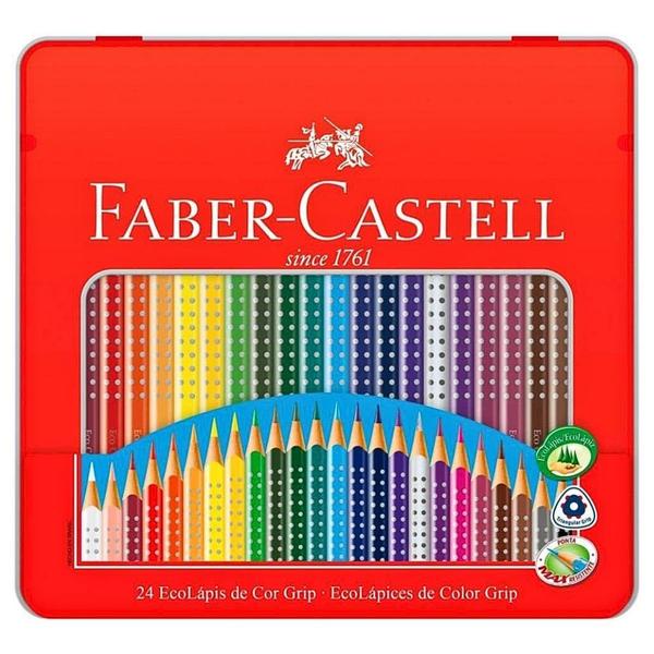 Imagem de Lápis de Cor Grip 24 Cores Lata FABER-CASTELL