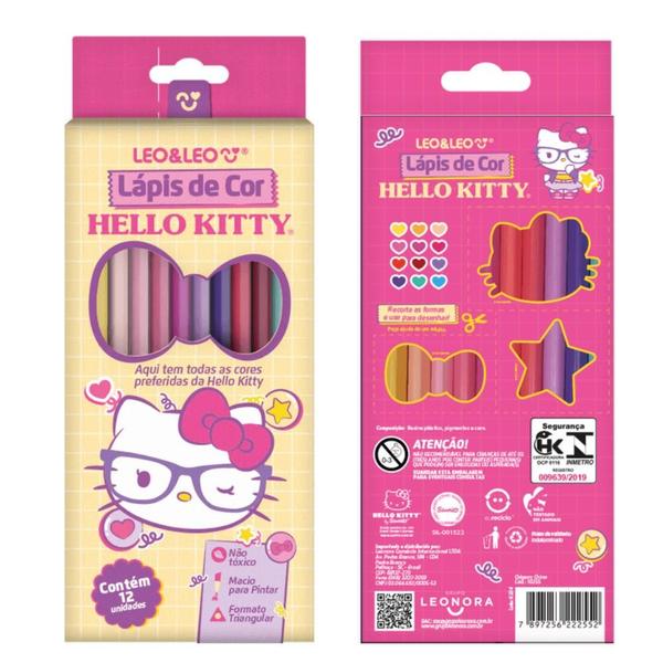 Imagem de Lápis de Cor Hello Kitty 12 Cores LEO&LEO