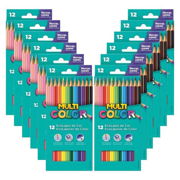Imagem de Lápis de cor Multicolor 12 cores EcoLápis kit com 12 caixas
