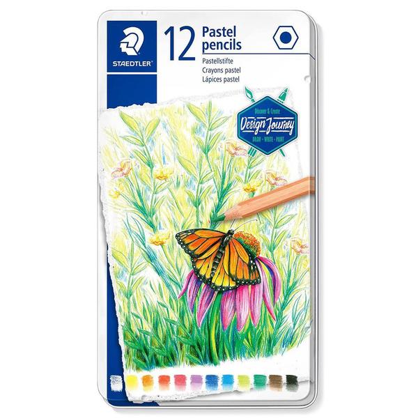 Imagem de Lápis De Cor Pastel com 12 Cores Design Journey Staedtler 146P M12