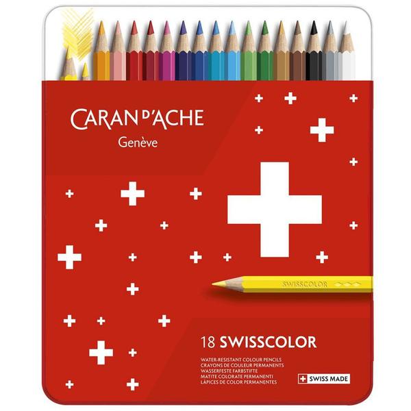 Imagem de Lápis de Cor Permanente Swiscollor 18 Cores Caran D'ache