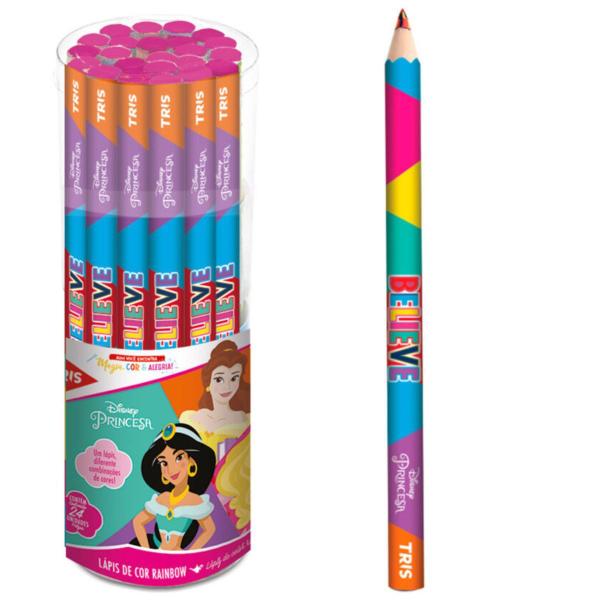 Lápis de cor rainbow princesas disney - multicolorido - tris Imagem de Lápis de cor rainbow princesas disney - multicolorido - tris