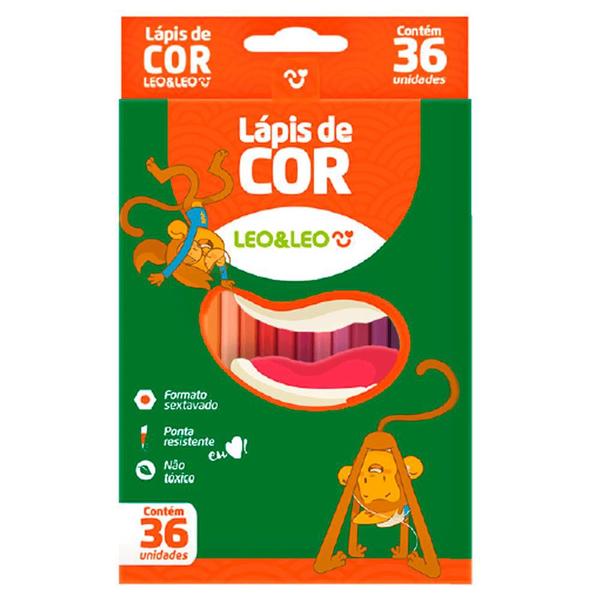 Imagem de Lápis de Cor Sextavado Estojo com 36 cores - Leo&Leo