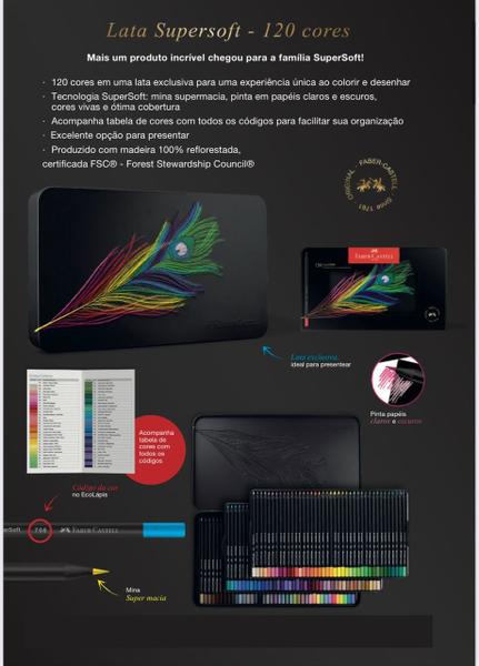 Imagem de Lapis De Cor Supersoft 120 Cores Faber Castell