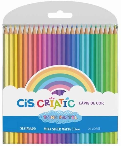 Imagem de Lápis De Cor Tons Pastel Criatic Estojo c/ 24 Cores - Cis