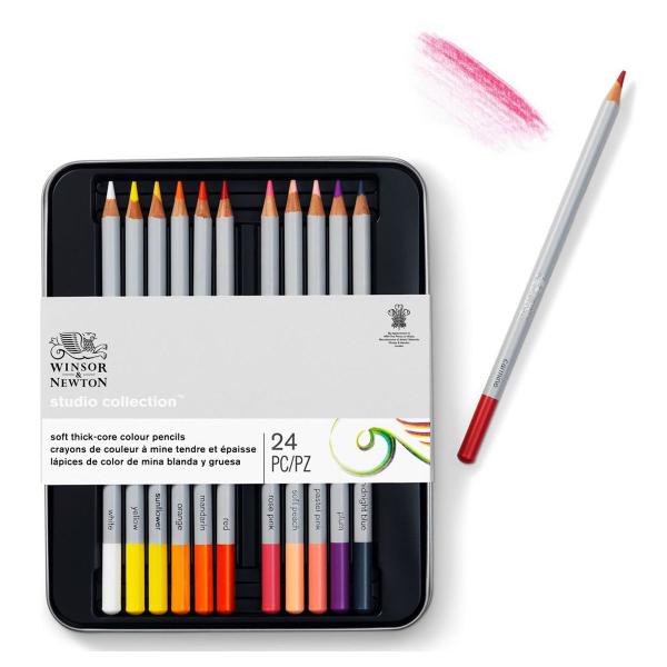 Imagem de Lápis de Cor Winsor & Newton Studio Collection com 24 Peças - 0490013