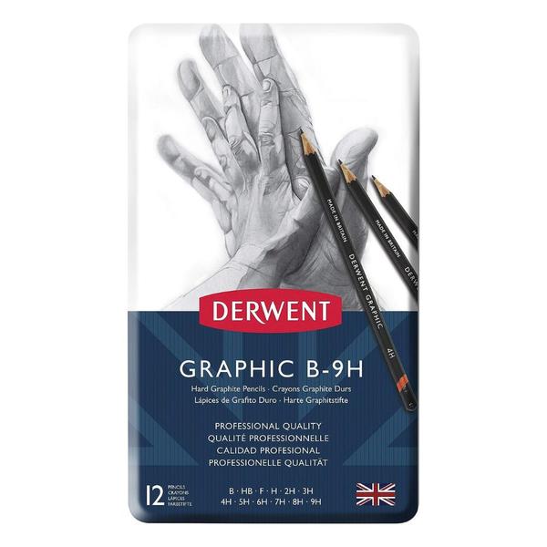 Lapis Graduado Derwent Graphic 12 Graduações B a 9h Imagem de Lapis Graduado Derwent Graphic 12 Graduações B a 9h
