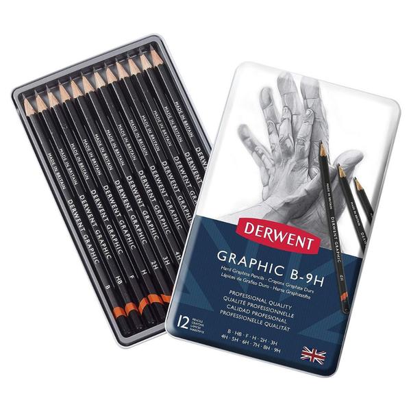 Lapis Graduado Derwent Graphic 12 Graduações B a 9h Imagem de Lapis Graduado Derwent Graphic 12 Graduações B a 9h
